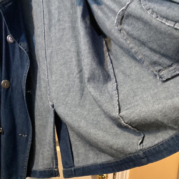 NWT Chico’s Denim Trench Jacket/Coat Size XL - Picture 10 of 15